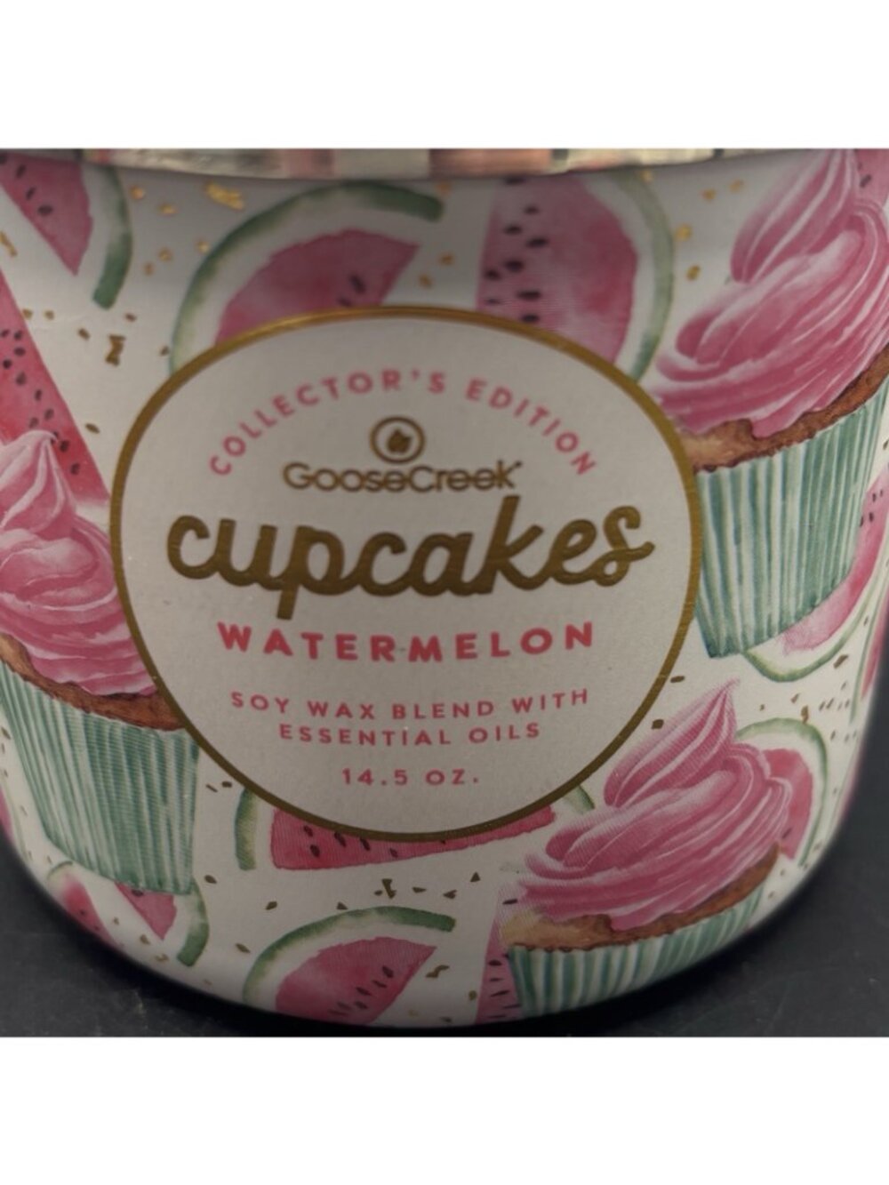 Goose Creek Watermelon Cupcakes 3 Wick Candle 14.5 oz Fruity Gourmand Bakery - Picture 7 of 16